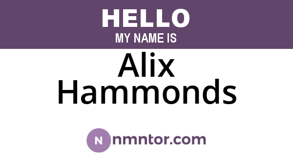 Alix Hammonds