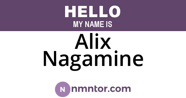 Alix Nagamine