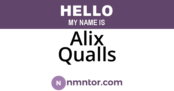 Alix Qualls