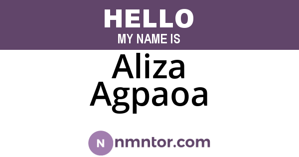 Aliza Agpaoa