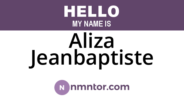 Aliza Jeanbaptiste