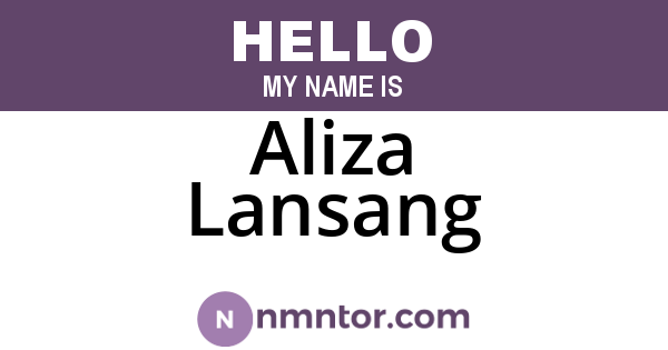 Aliza Lansang