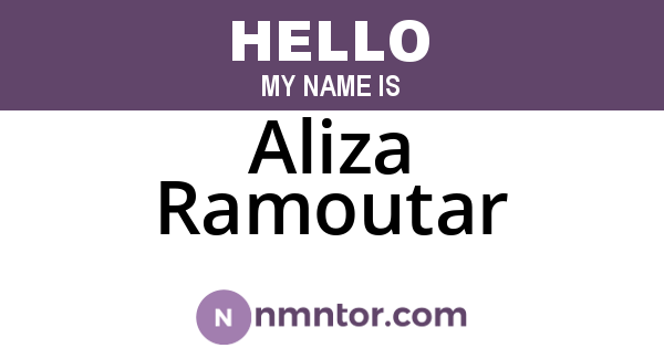 Aliza Ramoutar