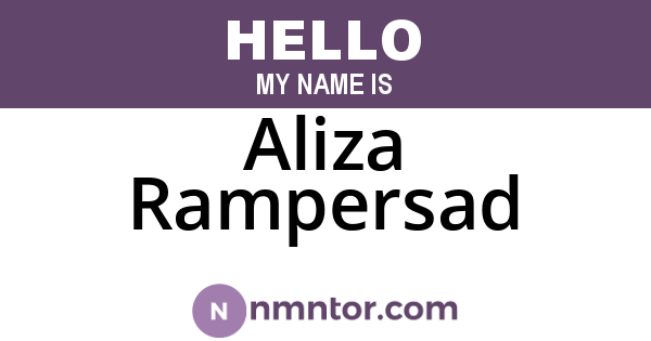 Aliza Rampersad
