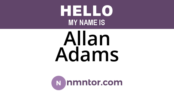 Allan Adams
