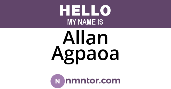 Allan Agpaoa
