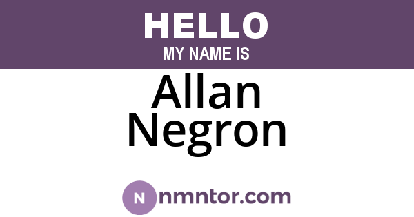 Allan Negron