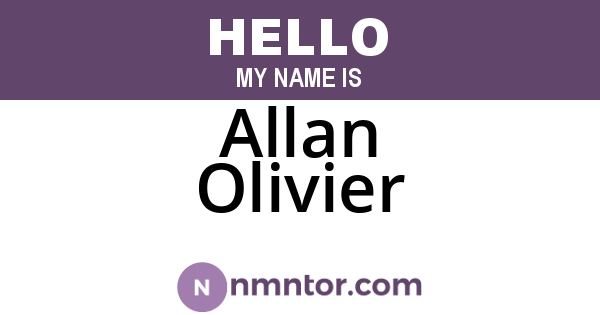 Allan Olivier