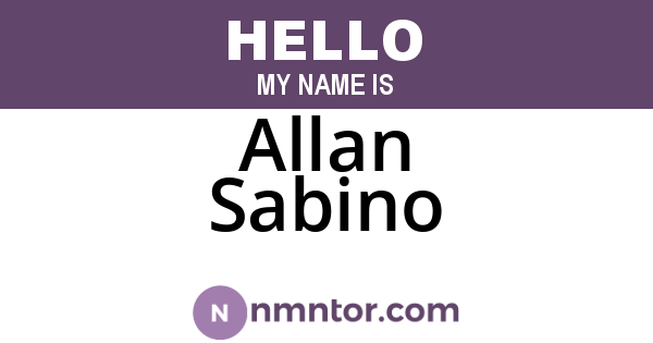 Allan Sabino