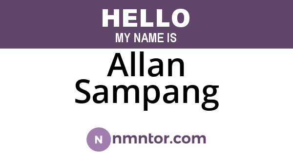 Allan Sampang
