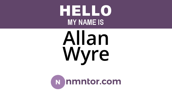 Allan Wyre
