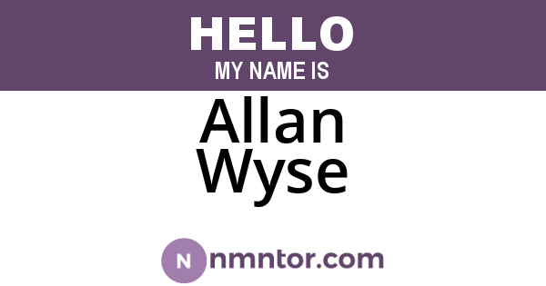 Allan Wyse