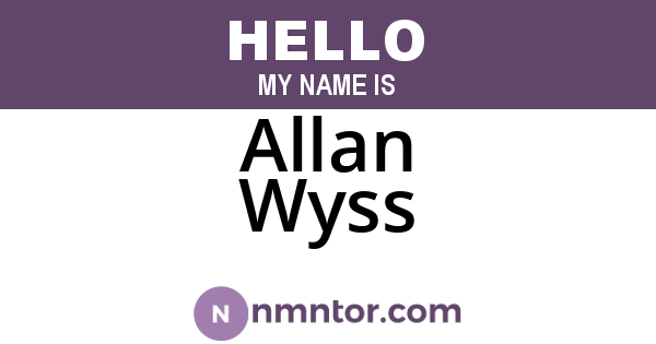 Allan Wyss