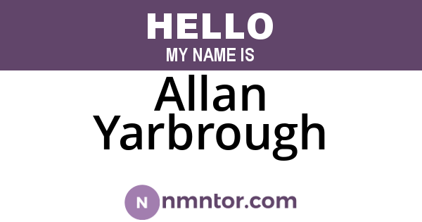 Allan Yarbrough