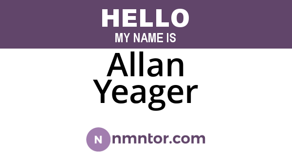 Allan Yeager
