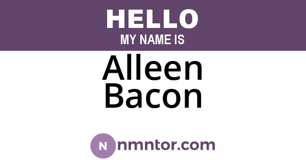 Alleen Bacon