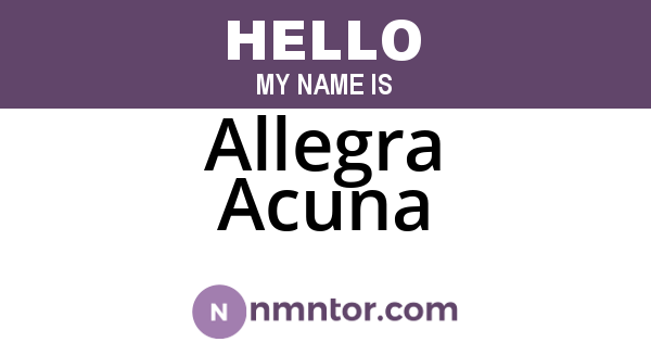 Allegra Acuna