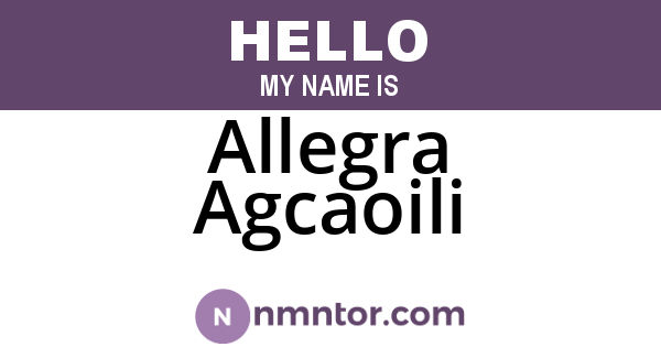 Allegra Agcaoili