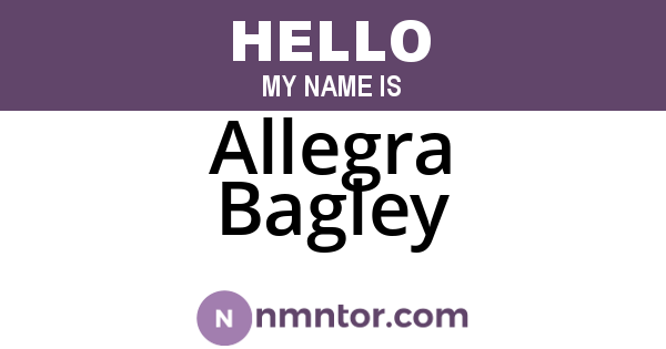 Allegra Bagley