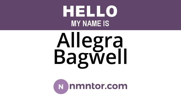 Allegra Bagwell