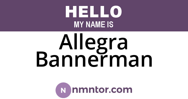 Allegra Bannerman