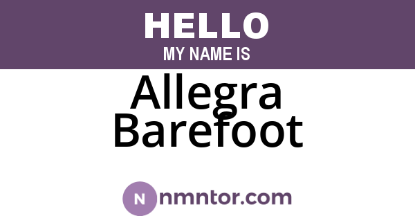 Allegra Barefoot