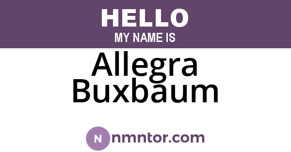 Allegra Buxbaum