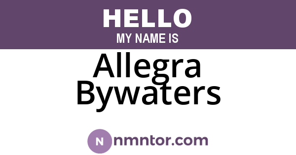 Allegra Bywaters