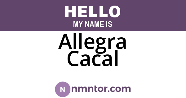 Allegra Cacal
