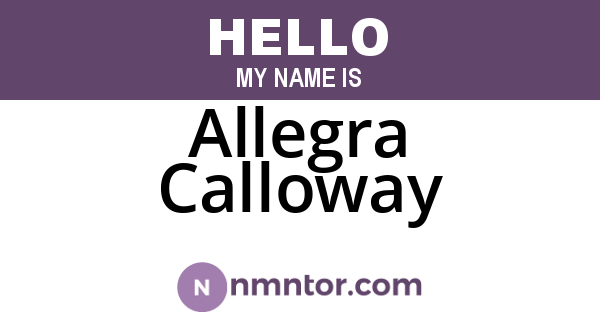 Allegra Calloway