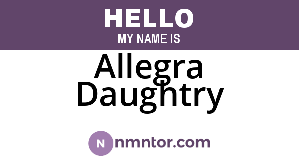 Allegra Daughtry