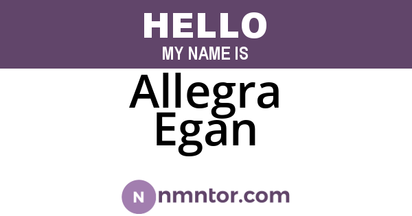 Allegra Egan