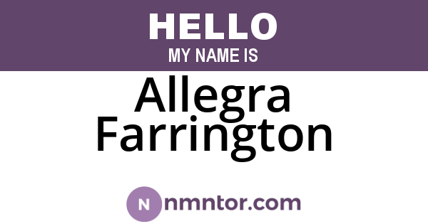 Allegra Farrington