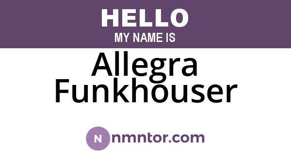 Allegra Funkhouser