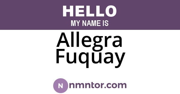 Allegra Fuquay