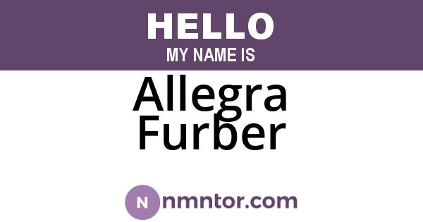 Allegra Furber