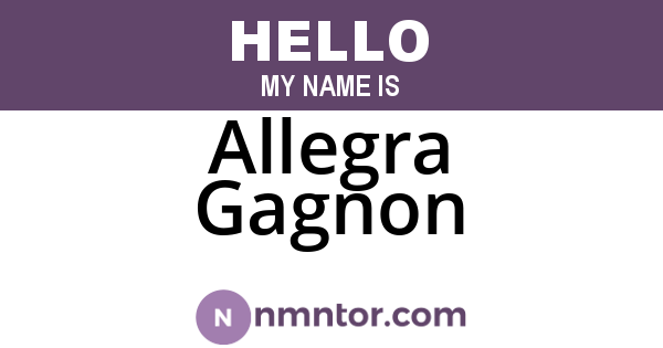 Allegra Gagnon