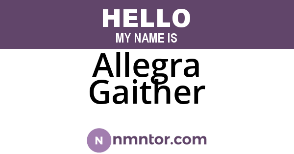 Allegra Gaither