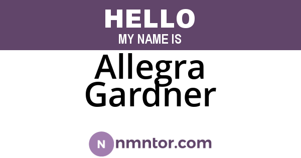 Allegra Gardner