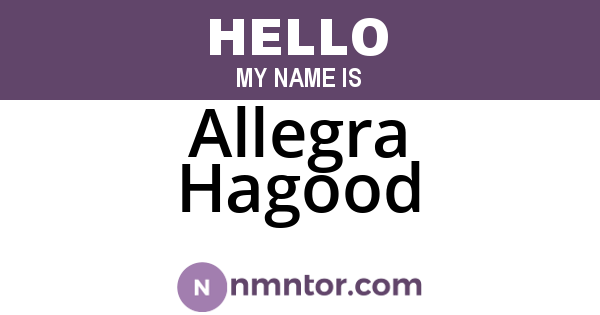 Allegra Hagood