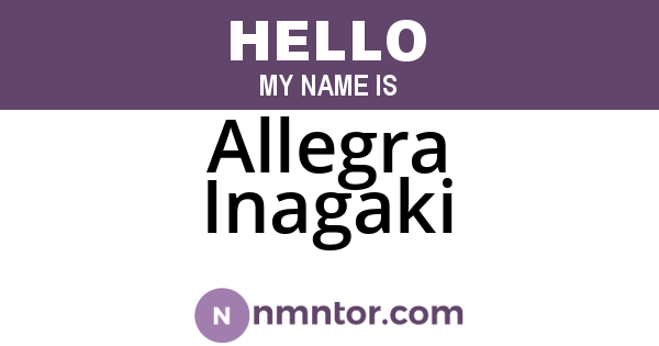 Allegra Inagaki