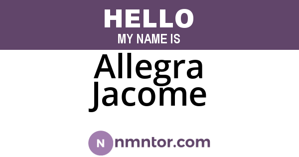 Allegra Jacome
