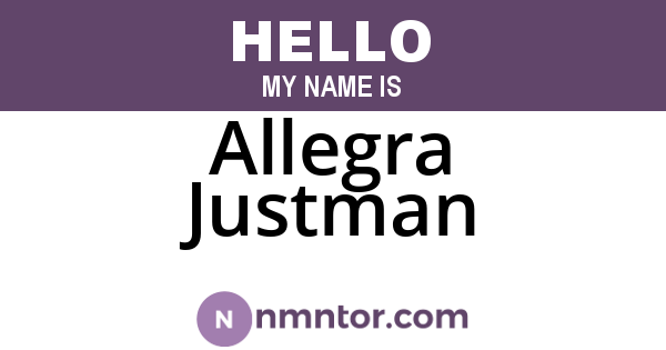 Allegra Justman