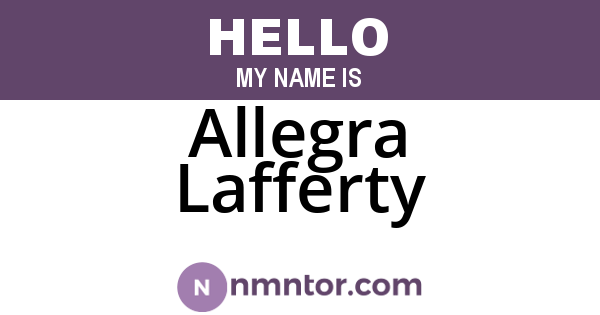 Allegra Lafferty