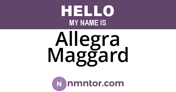 Allegra Maggard