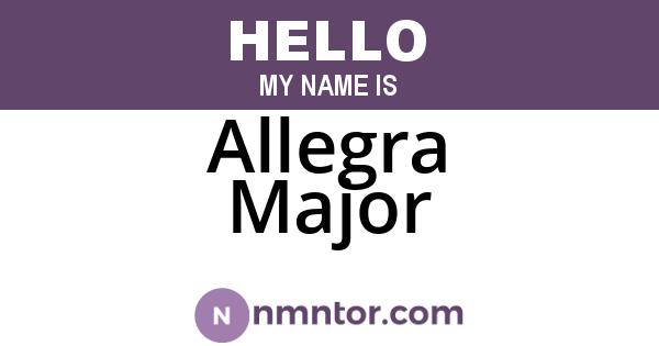 Allegra Major
