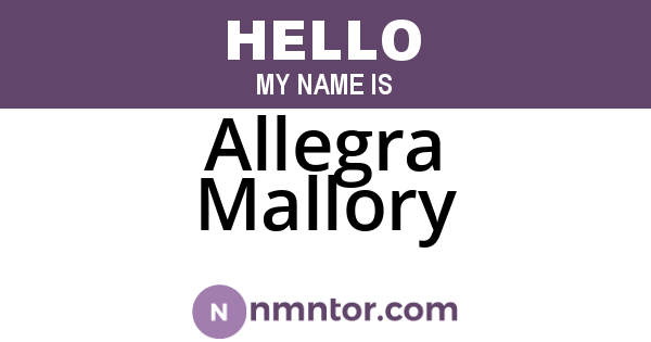 Allegra Mallory