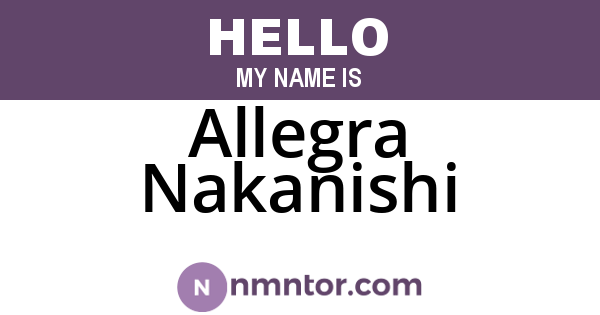 Allegra Nakanishi