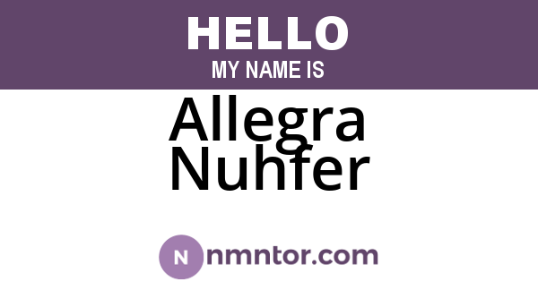 Allegra Nuhfer
