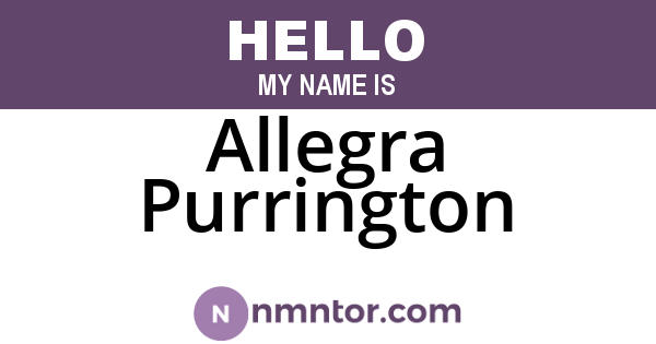 Allegra Purrington